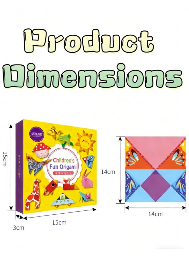 Origami Kit for Kids, with Guiding Book, 108 Paper with 54 Patterns, DIY Art and Craft Projects, Beginners Children's Day Gift Boy Girl - Image 3